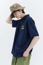 Load image into Gallery viewer, BEYOND CLOSET Collection Line Academy Logo Cotton PK T-Shirt Navy