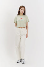 Load image into Gallery viewer, BEYOND CLOSET Women's Edition New Boy Pattern Crop T-Shirt Mint