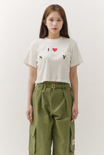 Load image into Gallery viewer, BEYOND CLOSET Women's Edition New Boy Pattern Crop T-Shirt White