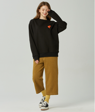 Load image into Gallery viewer, GRIMPER Shyly Heart Sweater Black
