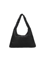 Load image into Gallery viewer, KWANI Textured Hobo Bag Black
