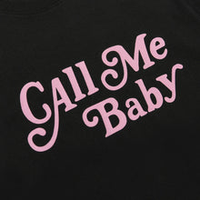 Load image into Gallery viewer, CALLMEBABY CURSIVE LOGO TEE BLACK
