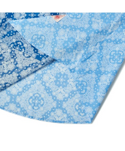Load image into Gallery viewer, BEYOND CLOSET Collection Line Archive Bandana Patch Open Collar Shirt Blue