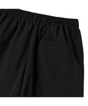 Load image into Gallery viewer, BEYOND CLOSET New Parisian Logo Seersucker Nylon Pants Black