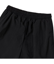 Load image into Gallery viewer, BEYOND CLOSET New Parisian Logo Seersucker Nylon Pants Black