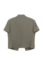 Load image into Gallery viewer, EMKM Unbalance Collar Stitch Jacket Charcoal