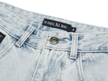 Load image into Gallery viewer, EMKM Signature Semi Wide Denim Pants Light Blue