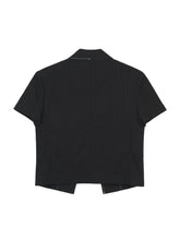 Load image into Gallery viewer, EMKM Unbalance Collar Stitch Jacket Black