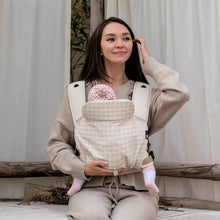 Load image into Gallery viewer, DMANGD ILLI BABY CARRIER CHECK BEIGE