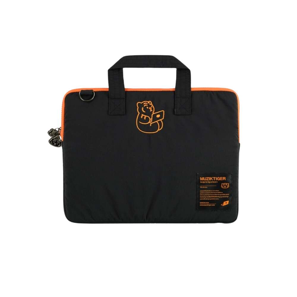 MUZIK TIGER Sitting Tiger Laptop/ Tablet Strap Pouch Black 3Sizes