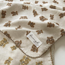 Load image into Gallery viewer, DMANGD BABY SUMMBER BLACKET TWIN BEAR BROWN