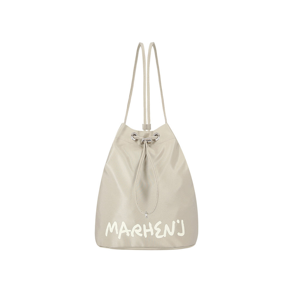 MARHEN.J Leanna Drawstring Backpack Beige