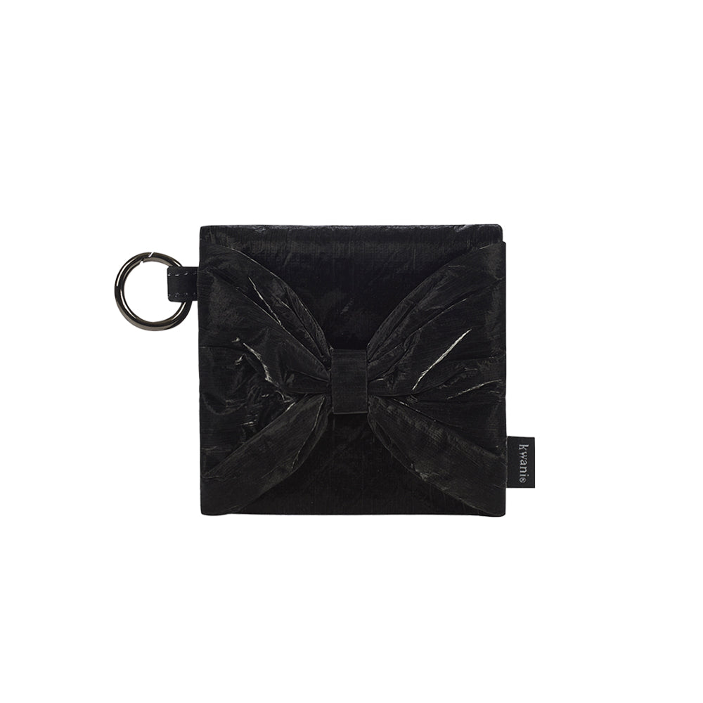 KWANI My Dear Bow Bow Mini Pouch Shiny Black