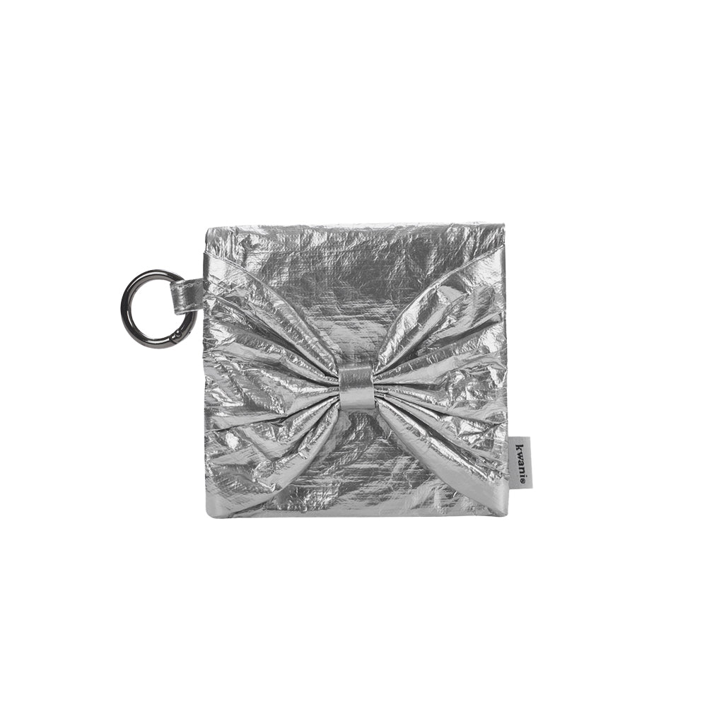 KWANI My Dear Bow Bow Mini Pouch Silver