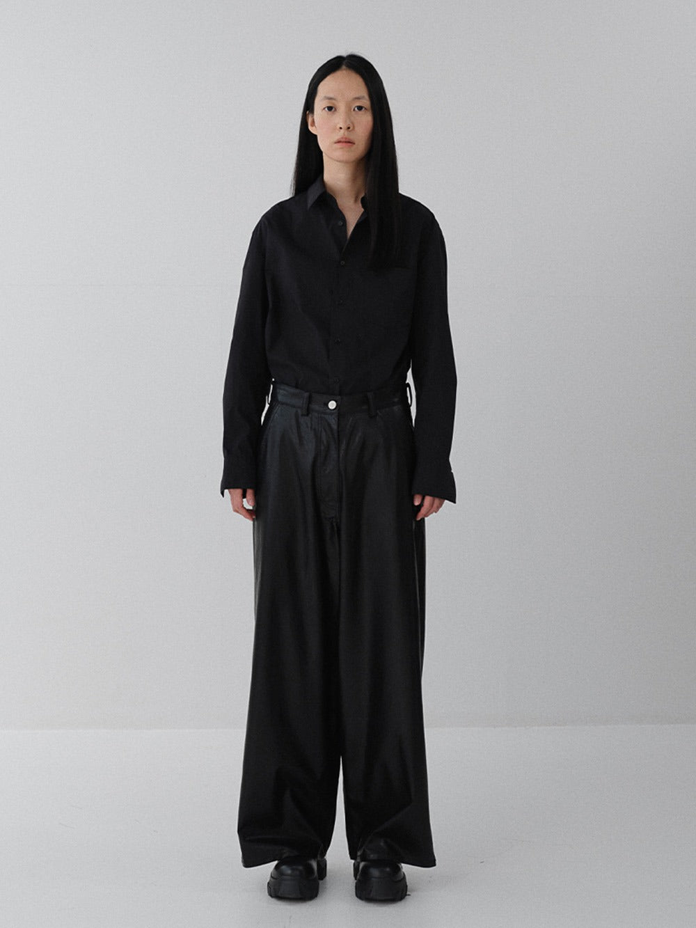 [2023 CAST] BUHEE Theo Theo Eco Leather Wide Pants