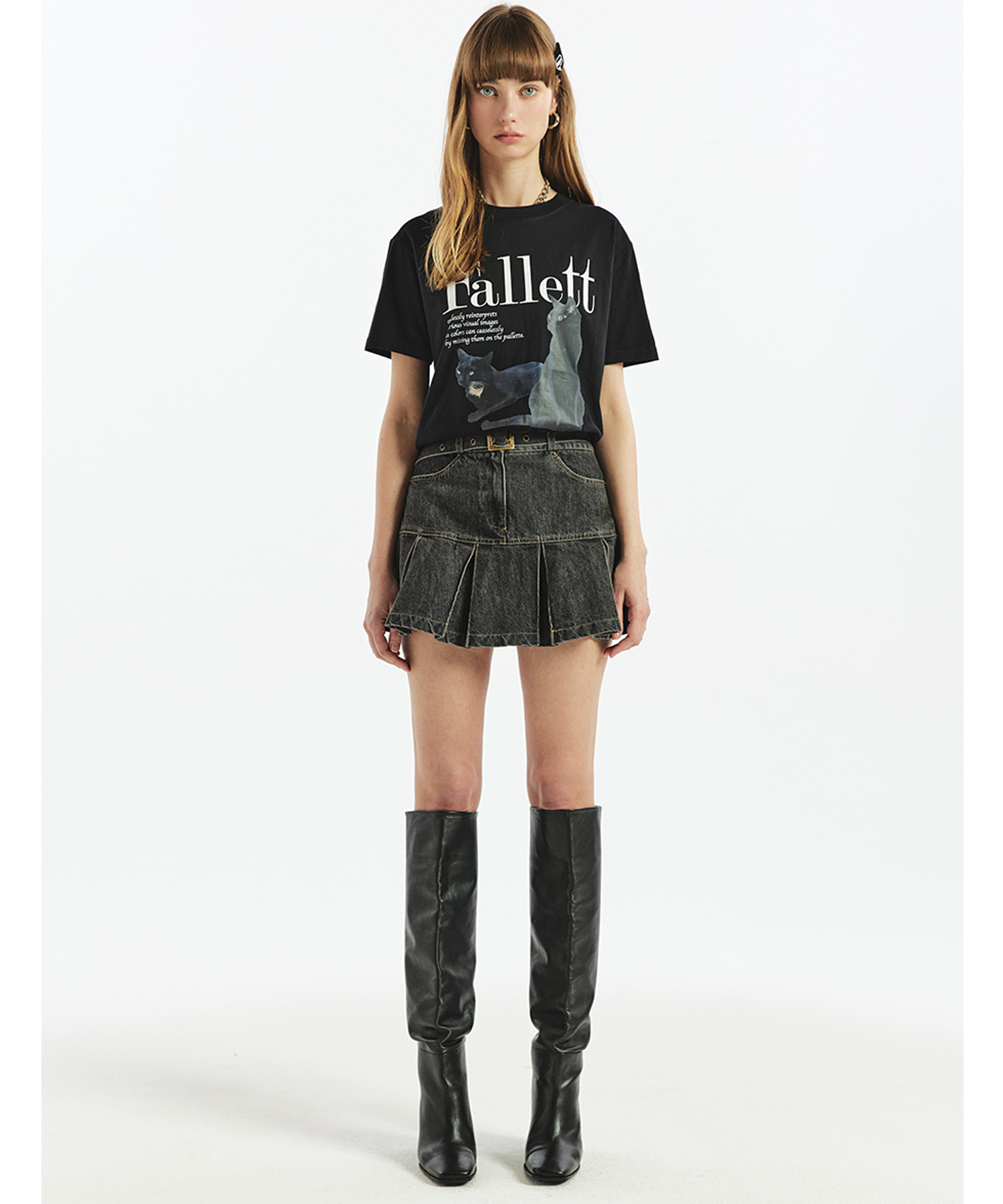 【FALLETT】24SS Nero wappen short sleeve FALLETT Deux Nero Short Sleeve Black – NOTAG GLOBAL