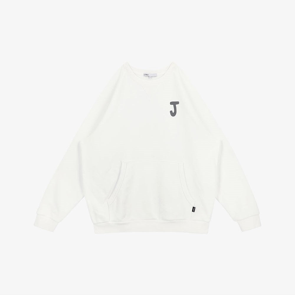 [2023 CAST] CITYBREEZE Talk Over Fit Jenny Sweatshirt_White