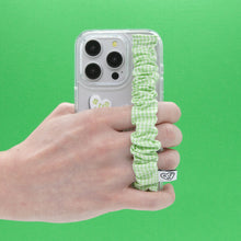 Load image into Gallery viewer, SECOND UNIQUE NAME Check Gobull Band Clear Phone Case Green
