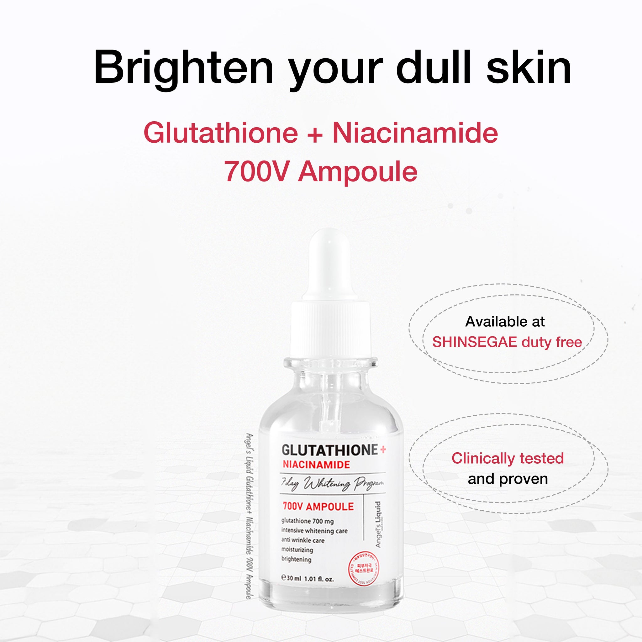 ANGEL'S LIQUID Glutathione + Whitening Niacinamide 700V Ampoule – NOTAG GLOBAL
