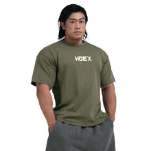 Load image into Gallery viewer, [DF CORPORATION] HDEX Main Logo Over Fit Sleeve T-Shirt Khaki
