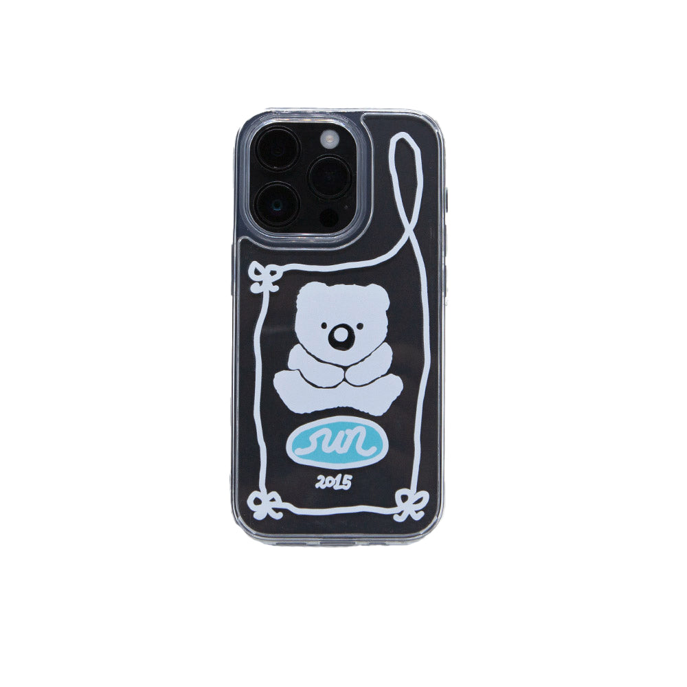 SECOND UNIQUE NAME Graphic Clear Phone Case White Bear