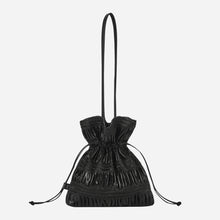 Load image into Gallery viewer, KWANI Crinkle Shoulder Bag Sleek Black
