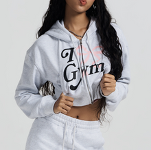 Load image into Gallery viewer, [2024 CAST] (HDEX) Womans Gym Crop Hoodie Zip-up
