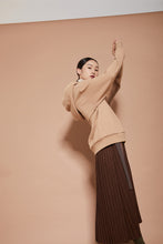 이미지를 갤러리 뷰어에 로드 , [2022 CAST] CCOMAQUE by DOLSILNAI Midi Pleated Skirt Brown
