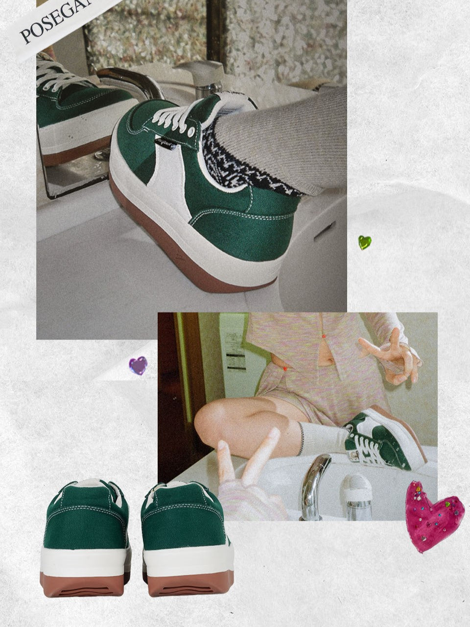 スニーカー NEW COLOR [ POSEGANCH] MUMMUM C.V (7 color) POSE GANCH Mummum C.V Green Sneakers Version 2 – NOTAG GLOBAL