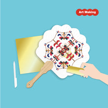 Load image into Gallery viewer, [ARTSOOMBI] MUSEUM IN HAND Korean Heritage "Buchae" Gold-Foiled Hand Fan Craft Kit
