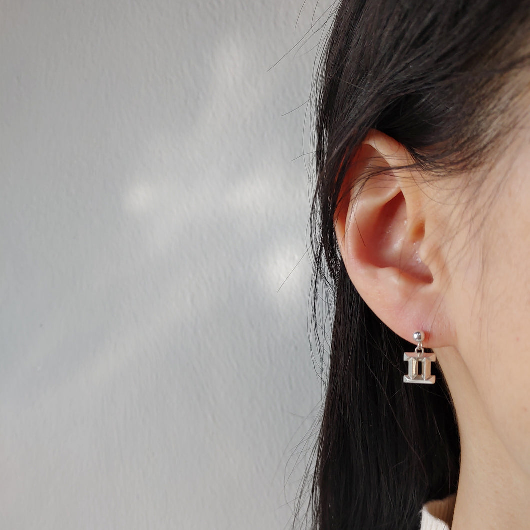 [CLESSIDRA] Hangeul Silver Earring