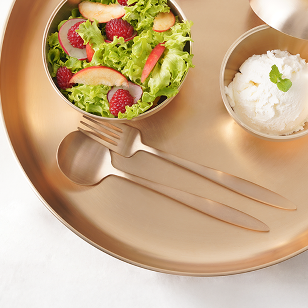 GEOCHANG YUGI] Dessert Spoon & Fork Set 