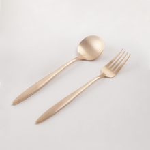 Load image into Gallery viewer, [GEOCHANG YUGI] Dessert Spoon &amp; Fork Set &quot;Hwa&quot;
