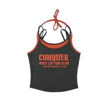 Load image into Gallery viewer, [DF CORPORATION] HDEX Women`s Double String Halter Tank Top Charcoal

