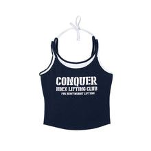 Load image into Gallery viewer, [DF CORPORATION] HDEX Women`s Double String Halter Tank Top Navy

