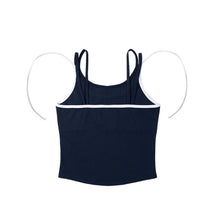 Load image into Gallery viewer, [DF CORPORATION] HDEX Women`s Double String Halter Tank Top Navy
