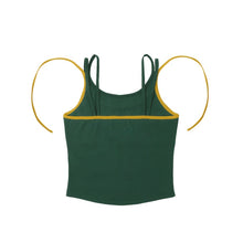 Load image into Gallery viewer, [DF CORPORATION] HDEX Women`s Double String Halter Tank Top Deep Green

