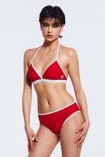 Load image into Gallery viewer, [DF CORPORATION] HDEX Contrast Triangle Bikini Set Red

