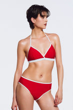 Load image into Gallery viewer, [DF CORPORATION] HDEX Contrast Triangle Bikini Set Red
