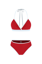 Load image into Gallery viewer, [DF CORPORATION] HDEX Contrast Triangle Bikini Set Red
