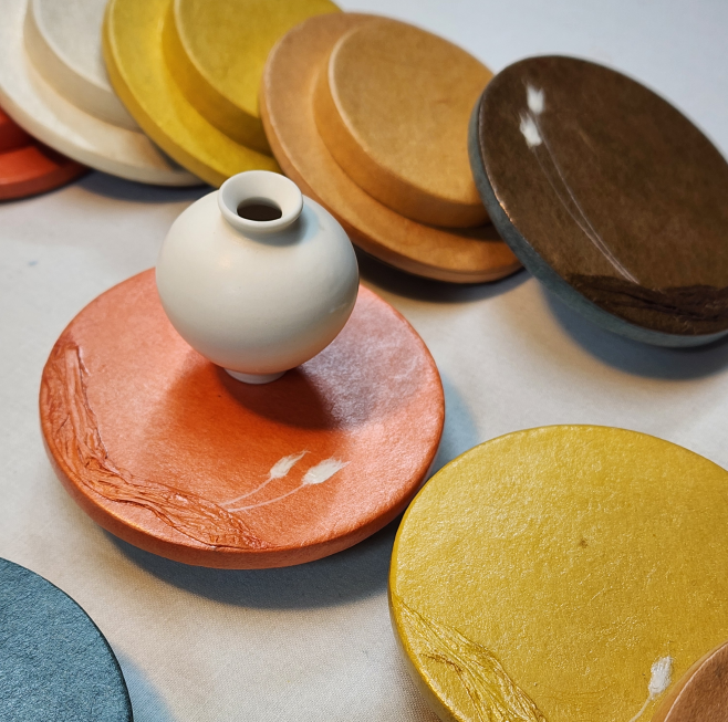 [HONG HYUN-JEONG HANJI CRAFT STUDIO] Udumbara Tea Coaster