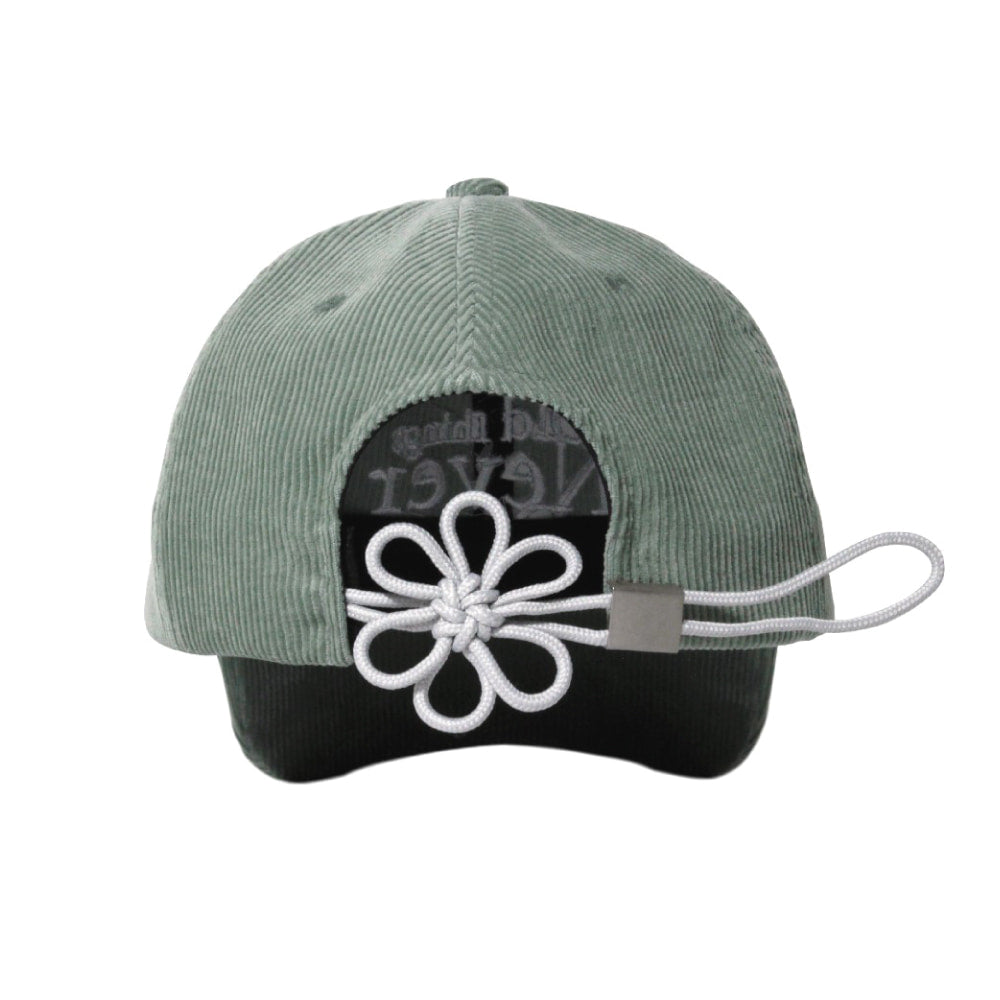 [ONGO] Corduroy Flower Knot Cap