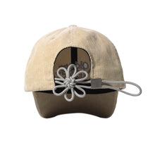 Load image into Gallery viewer, [ONGO] Corduroy Flower Knot Cap
