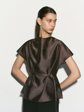 Load image into Gallery viewer, [RE RHEE] Sheer Belted Blouse

