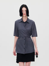 Load image into Gallery viewer, [RE RHEE] Wrap Waist Shirred Blouse
