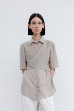 Load image into Gallery viewer, [RE RHEE] Wrap Waist Shirred Blouse
