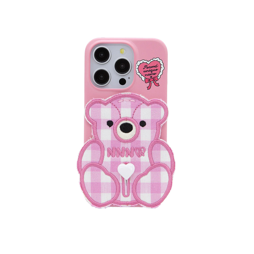 SECOND UNIQUE NAME CASE PATCH CHECK BEAR PINK
