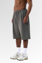 Load image into Gallery viewer, Classic Pintuck Sweat Shorts Smoky Brown
