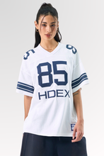 Load image into Gallery viewer, Women's Over Size Football Short Sleeve White
