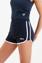 Load image into Gallery viewer, Women's Rounding Color Scheme Line Shorts Navy

